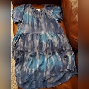 River + Sky Blue tie dye dress tunic Flowy XS Resortwear